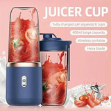 Portable Juicer with 2 Cups | USB Rechargeable Mini Blender